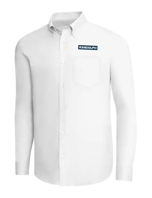 Brooks Brothers White Wrinkle-Free Stretch Pinpoint Shirt w/Randolph Embroidered Logo