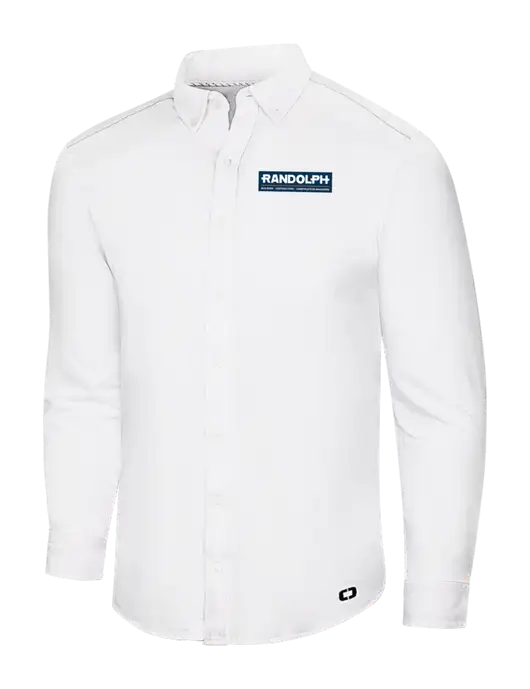 OGIO Bright White Modern Code Stretch Button-Up Shirt w/Randolph Screen Print Logo