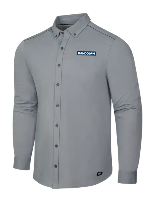 OGIO Medium Grey Heather Modern Code Stretch Button-Up Shirt w/Randolph Embroidered Logo
