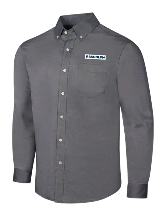 Dark Grey SuperPro Oxford Shirt w/Randolph Embroidered Logo
