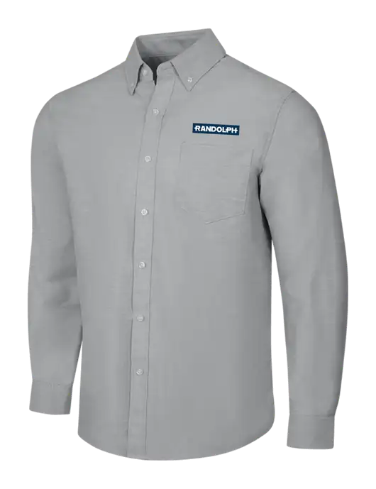 Light Grey SuperPro Oxford Shirt w/Randolph Embroidered Logo