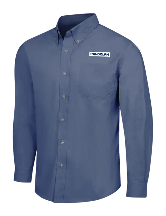 Light Navy Crosshatch Easy Care Shirt w/Randolph Embroidered Logo
