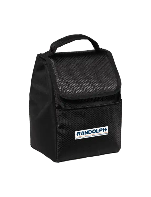 Lunch Bag Black Cooler w/Randolph Screen Print Logo