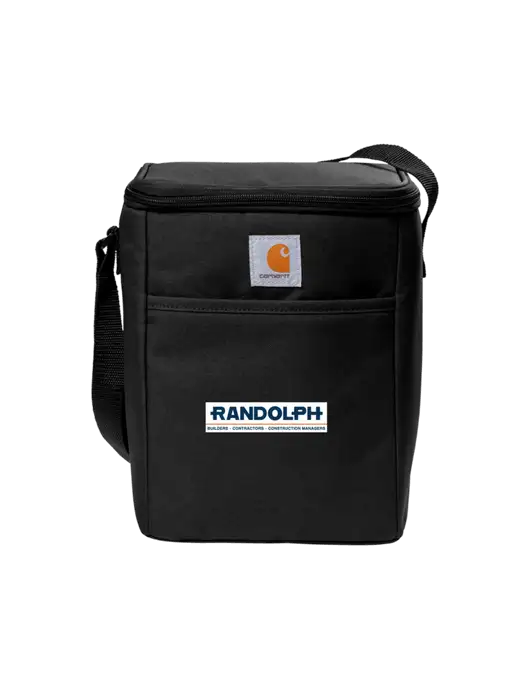 Carhartt Black Vertical 12-Can Cooler w/Randolph Screen Print Logo