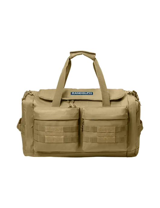 CornerStone Dark Tan Tactical Duffel w/Randolph Screen Print Logo