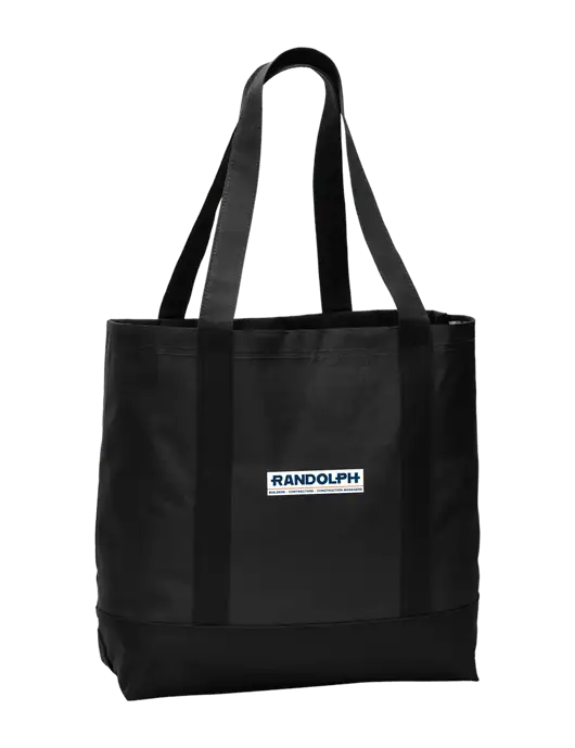 Carryall Black/Black Day Tote w/Randolph Screen Print Logo
