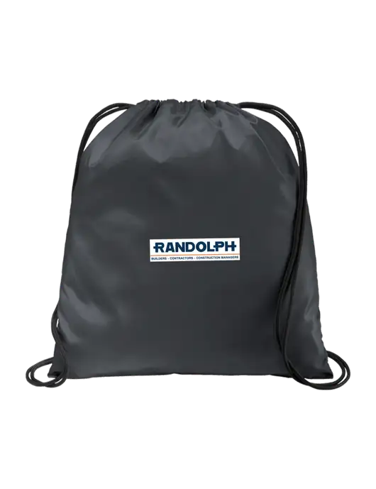 Drawstring  Graphite Grey Cinch Pack w/Randolph Screen Print Logo