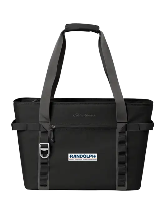 Eddie Bauer Black/Medium Grey Max Cool Tote Cooler  w/Randolph Screen Print Logo